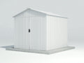 Abri de jardin en métal galvanisé 300x240x220 cm - blanc - double porte